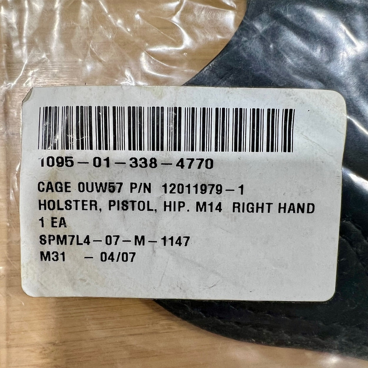 Adirondack Leather Pancake Holster - Sig P228 9mm Black OWB Right Hand with Thumb Break