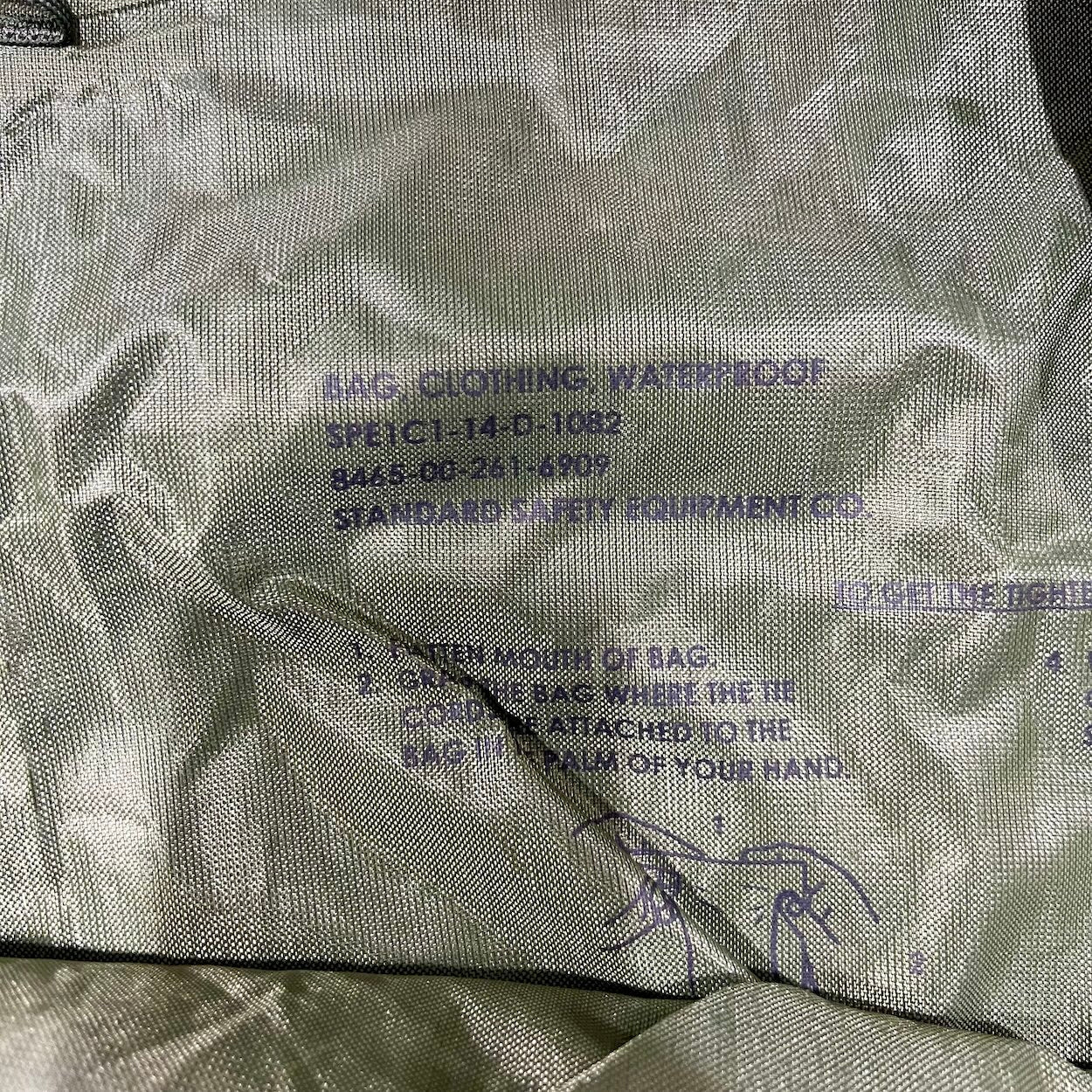 US Military Waterproof Laundry Bags - 2 Pack Rubberized with Tie Top - Made in USA