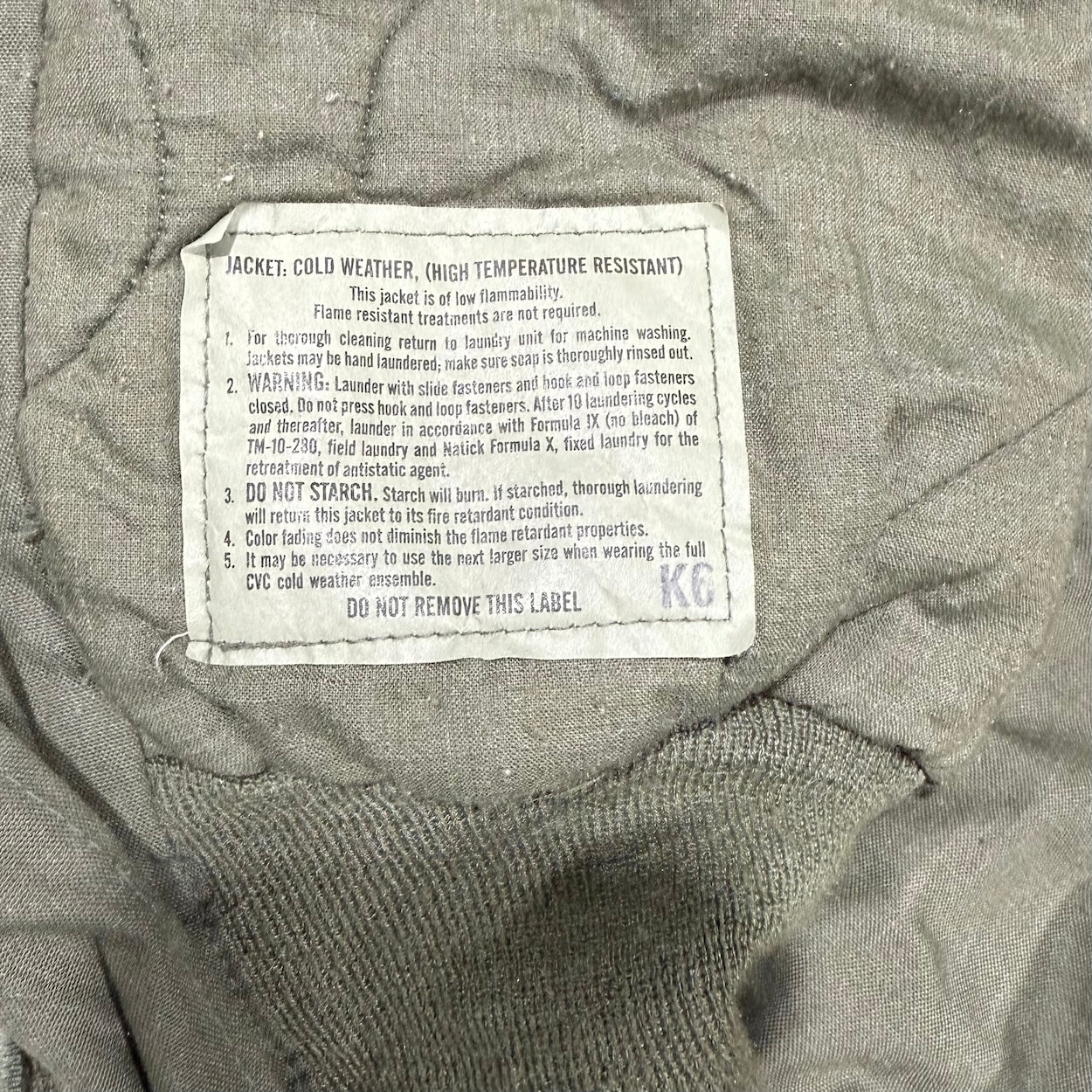 Vintage US Army Aramid Coat CVC Combat Vehicle Coat Large