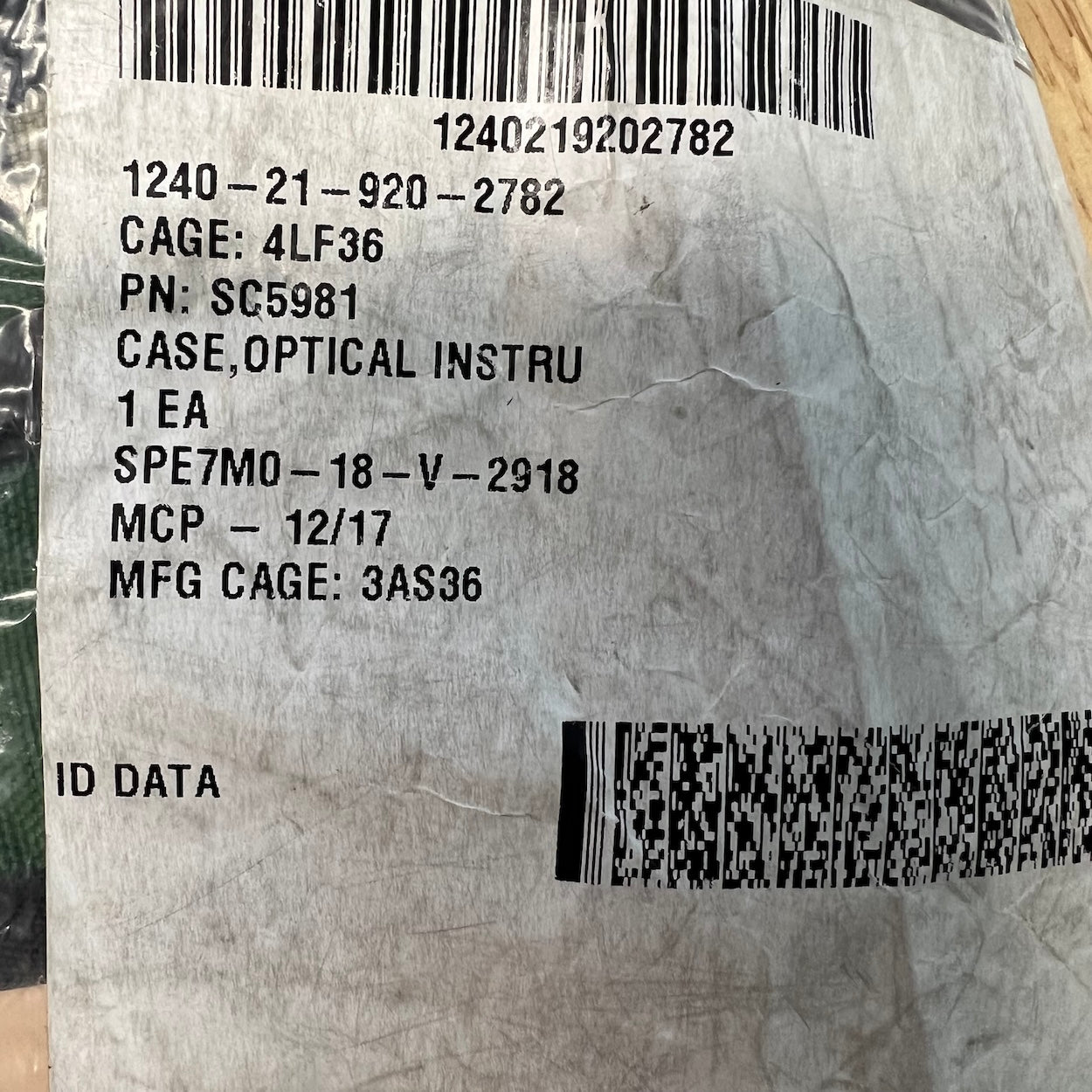 US Military Woodland Camo Padded Optical Sight Case - ELCAN M145 Pouch