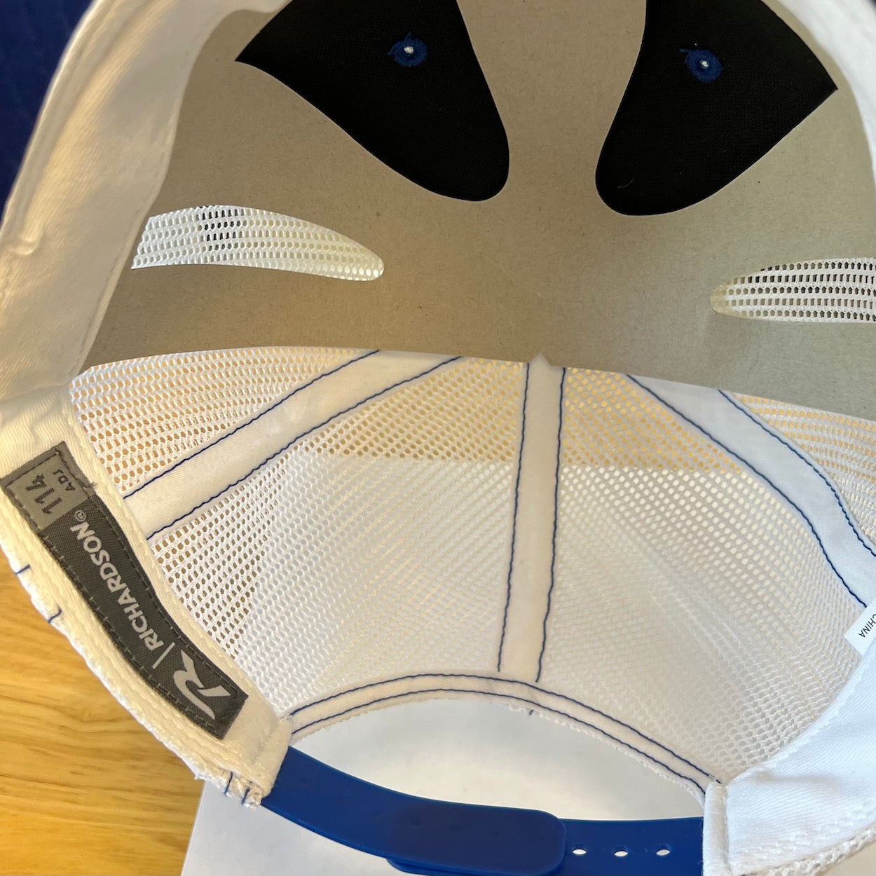 TA2 Plaid Trucker Snapback Cap - Blue Richardson Baseball Hat