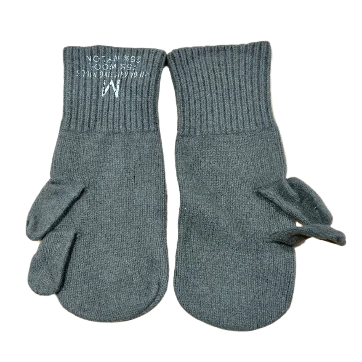 US Military Wool Trigger Finger Mitten Liners - Medium Size - Genuine Army Issue