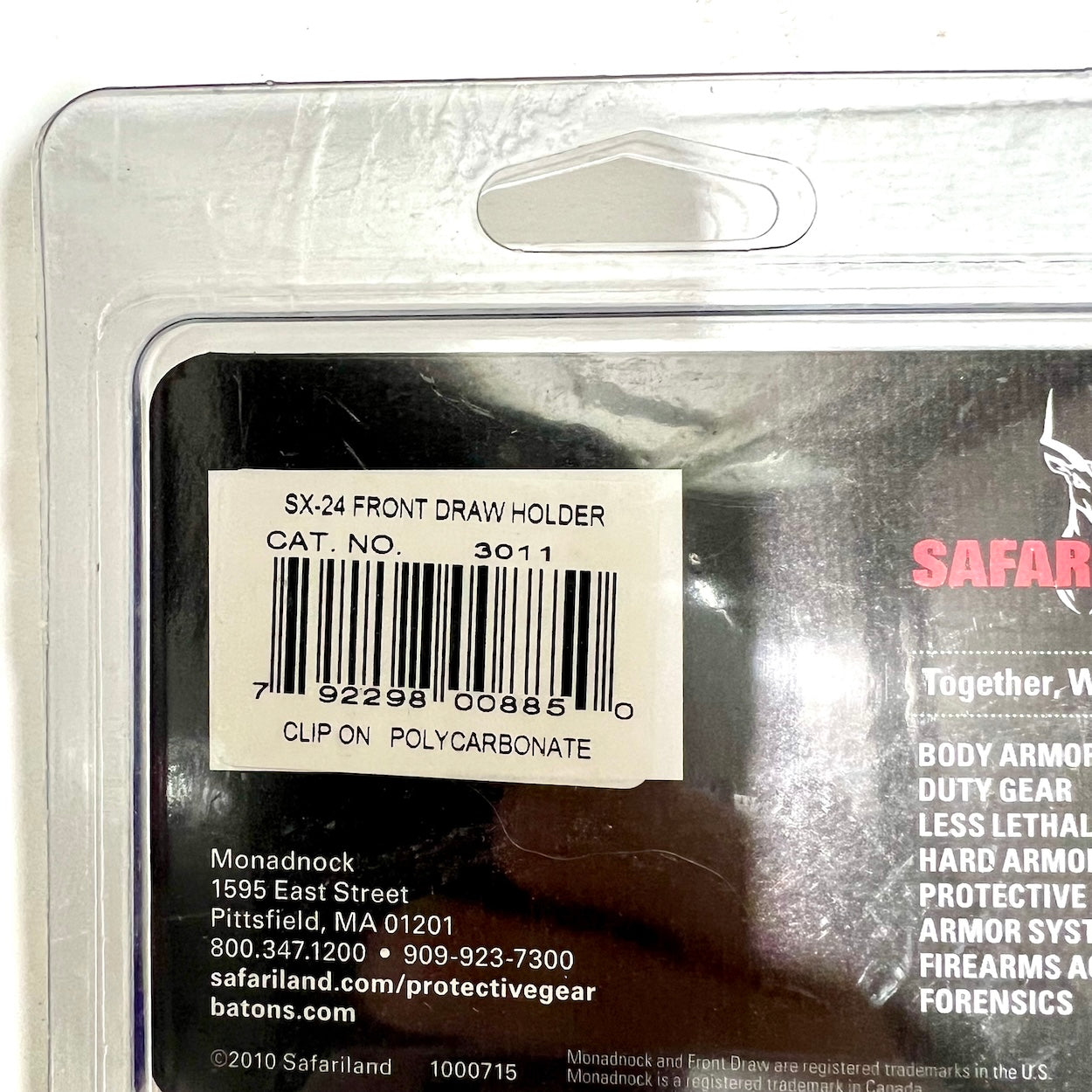 Safariland Model 3011 Front Draw Baton Holder - SX-24 Compatible Clip-On Design