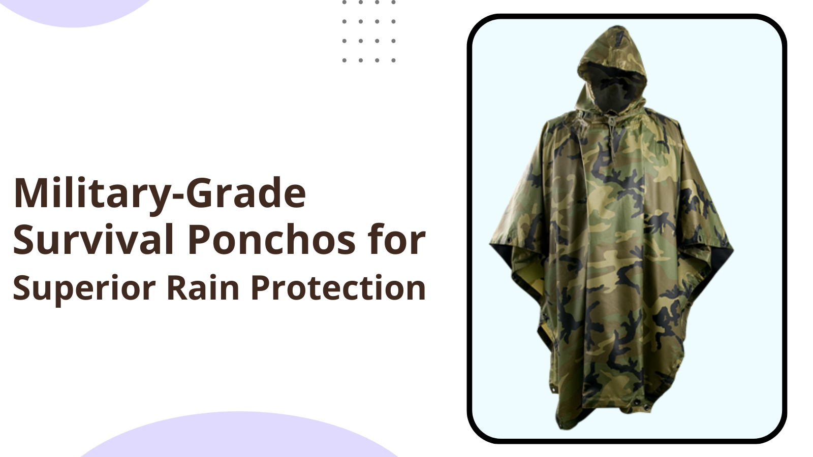 Top Picks: Military-Grade Survival Ponchos for Superior Rain Protection