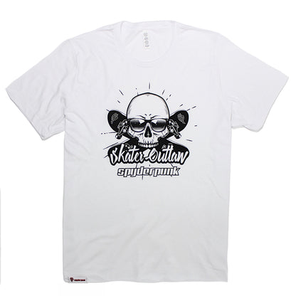 Skater Outlaw T Shirt In Black Or White
