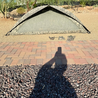 US Military Combat Shelter - One Person ACU Digital Tent Made in USA Damaged
