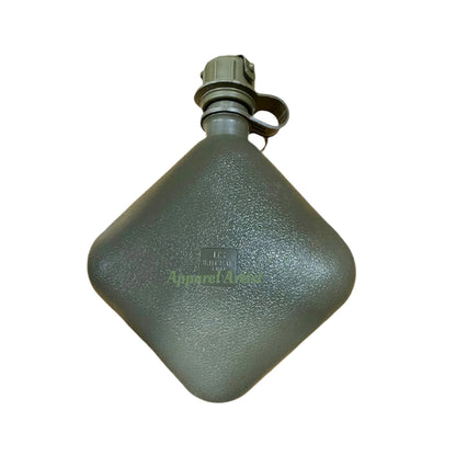 US Military 2-Quart Collapsible Water Canteen - Lightweight Field Hydration with M1 Cap