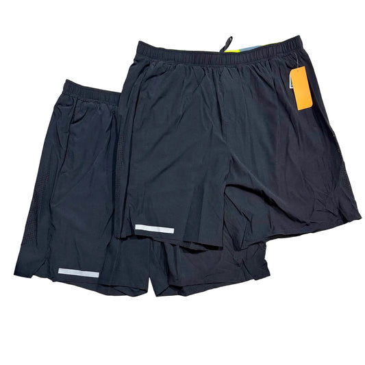 Men's Black Performance Sport Shorts - 2-Pack