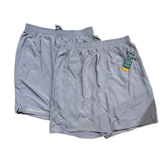 Men's Grey Performance Sport Shorts - 2-Pack