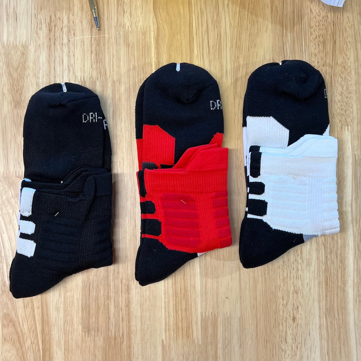 Premium Basketball Socks 3-Pack - High Ankle Padded Sport Socks