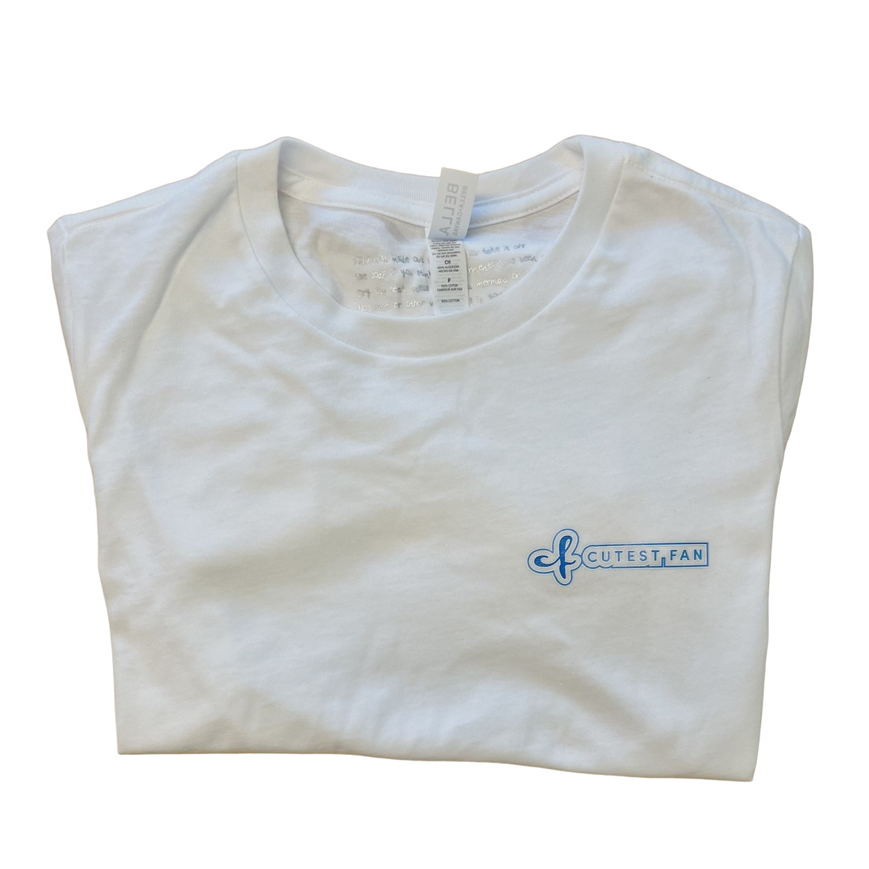 Women's Cutest Fan Fitted White Tee - Premium Cotton T-Shirt