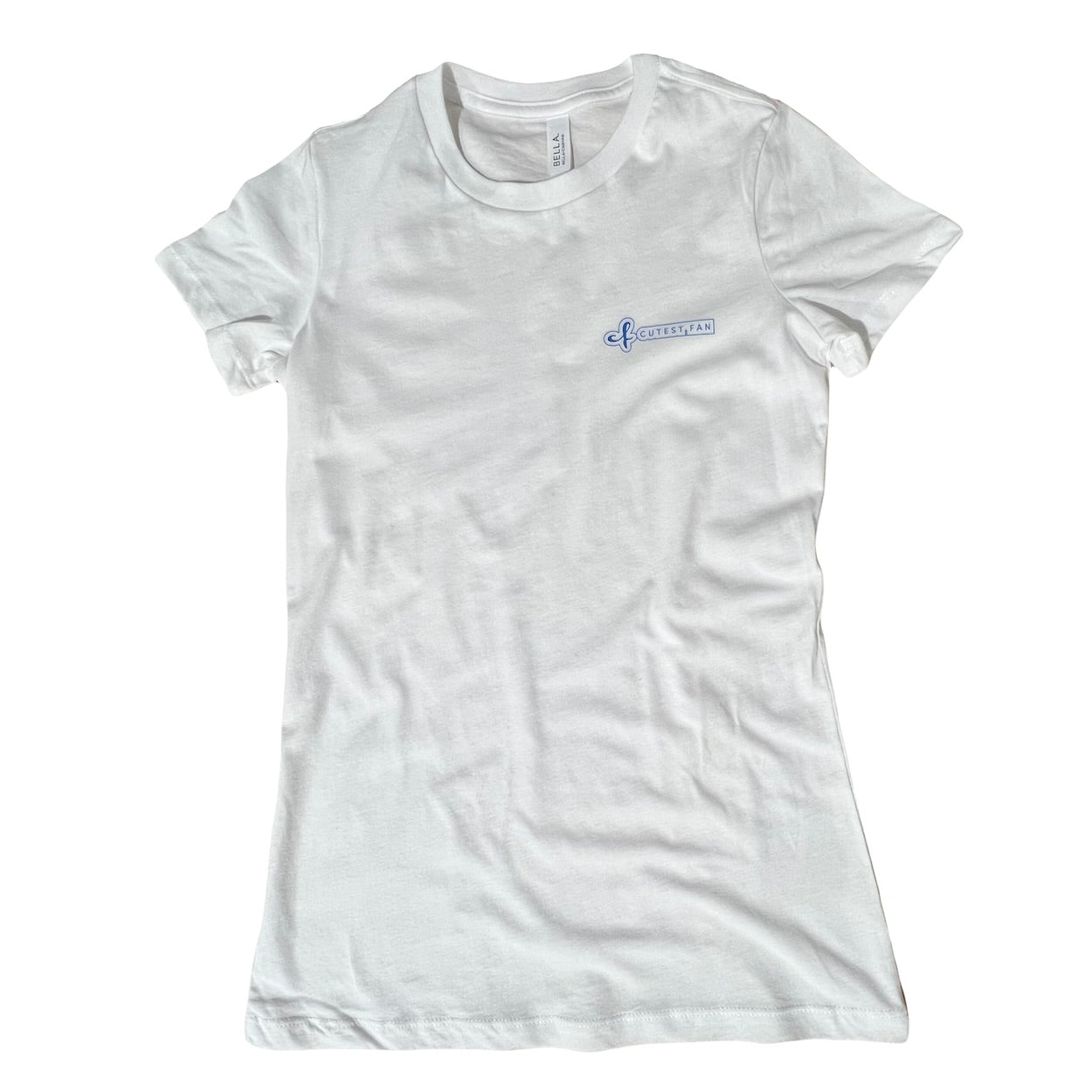 Women's Cutest Fan Fitted White Tee - Premium Cotton T-Shirt