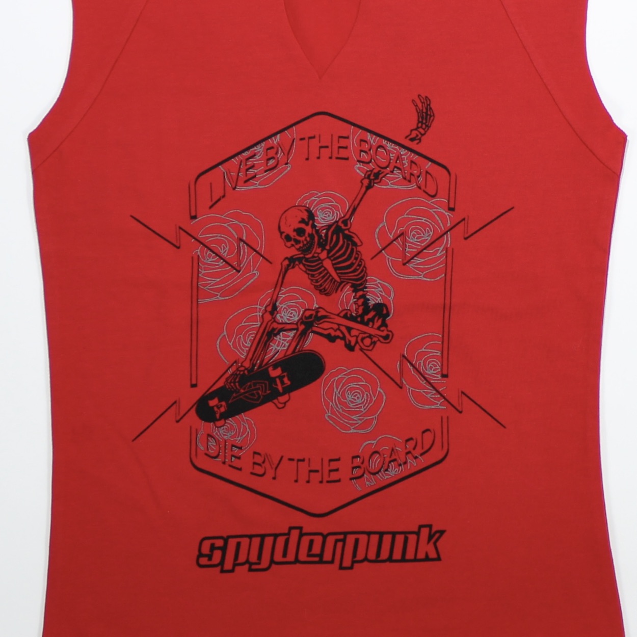 Women's Live By The Board Sleeveless Tee - Spyderpunk Sports