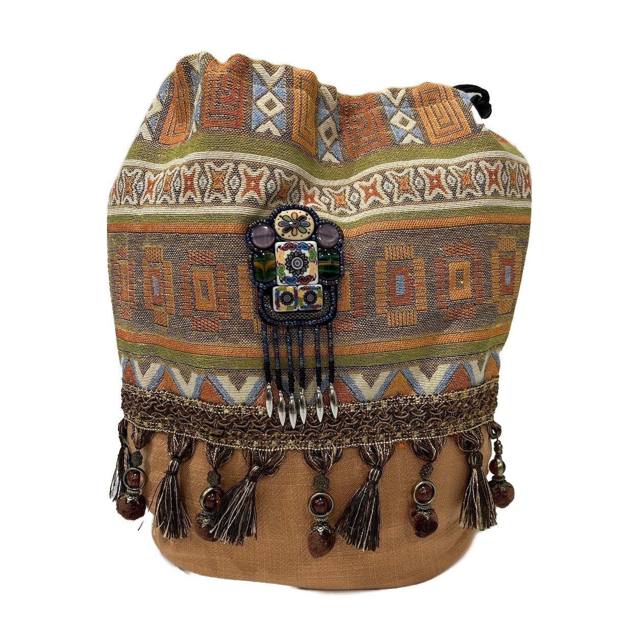 Boho Fringed Top-Loading Backpack - 3 Colors Available