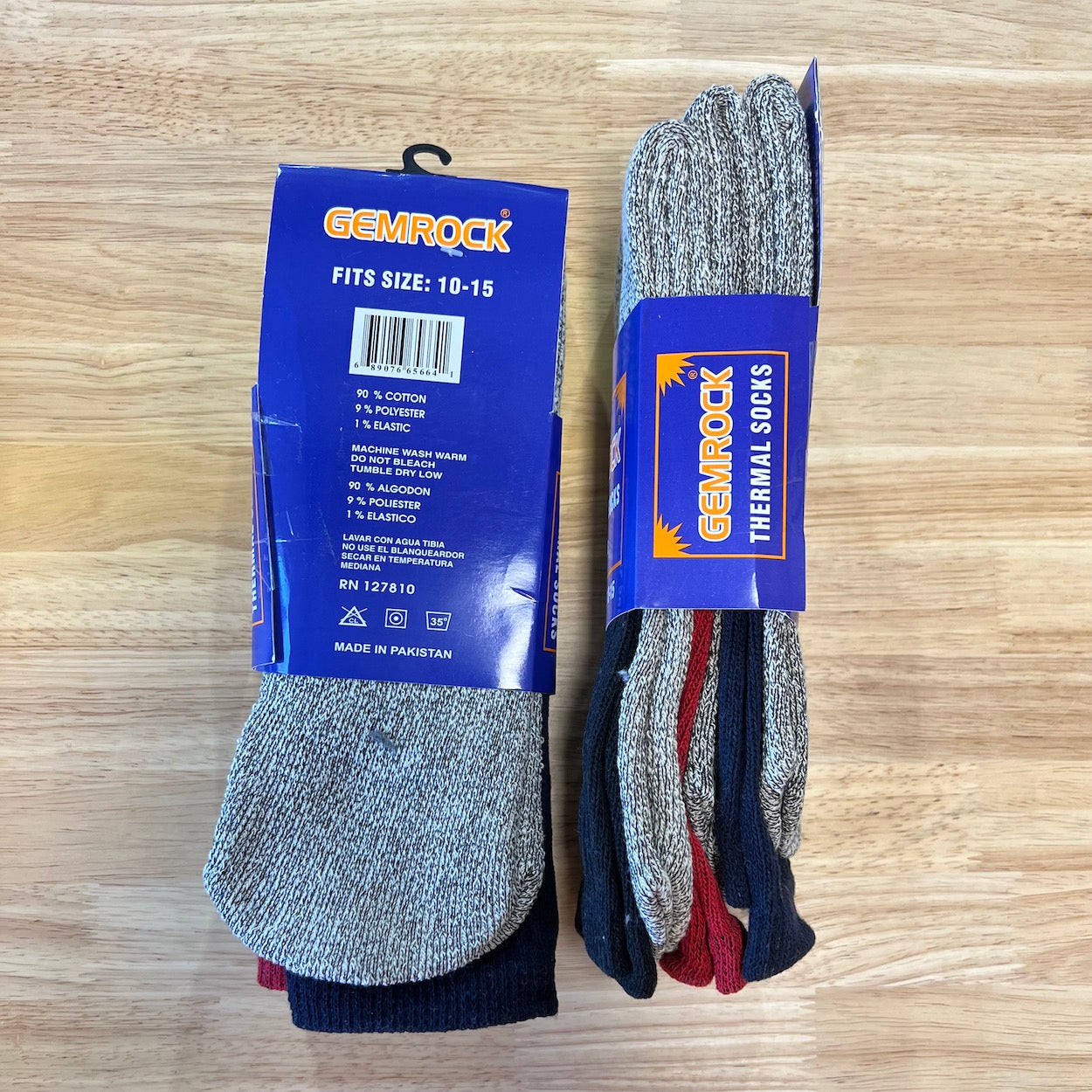 GemRock Heavy Thermal Boot Socks 6-Pack - Men's Sizes 10-15
