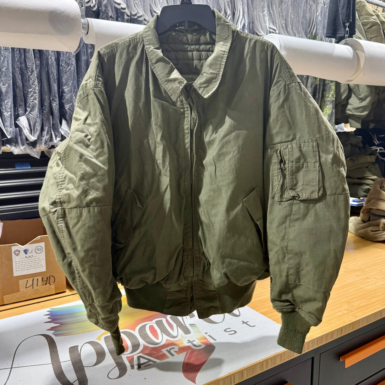 Fire Resistant Military Tanker Jacket - US Army Green XL
