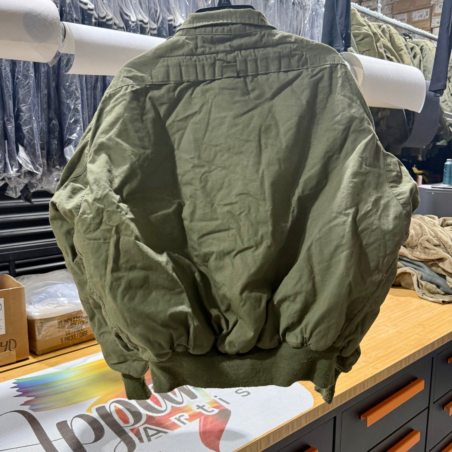 Fire Resistant Military Tanker Jacket - US Army Green XL