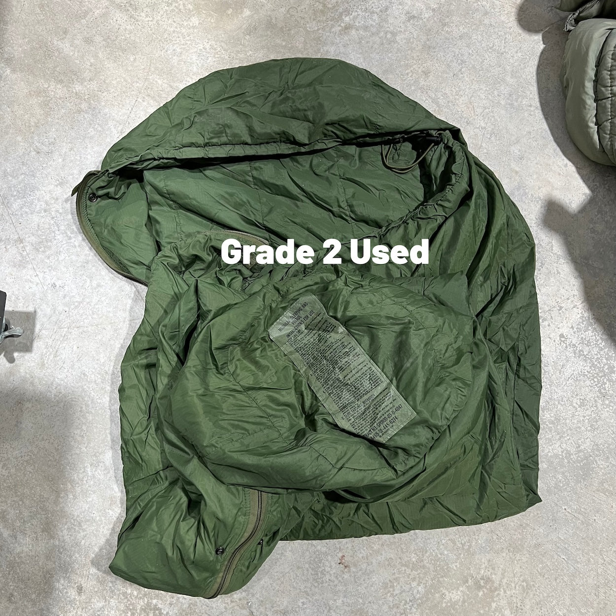 US Military Patrol Sleeping Bag - GI Camouflage Green Lightweight