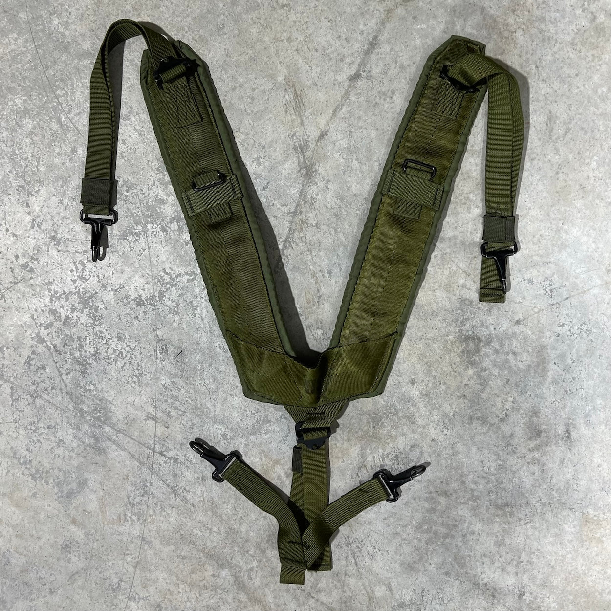 Military Y-Shaped Suspenders - Olive Drab LC1 Tactical Load Bearing
