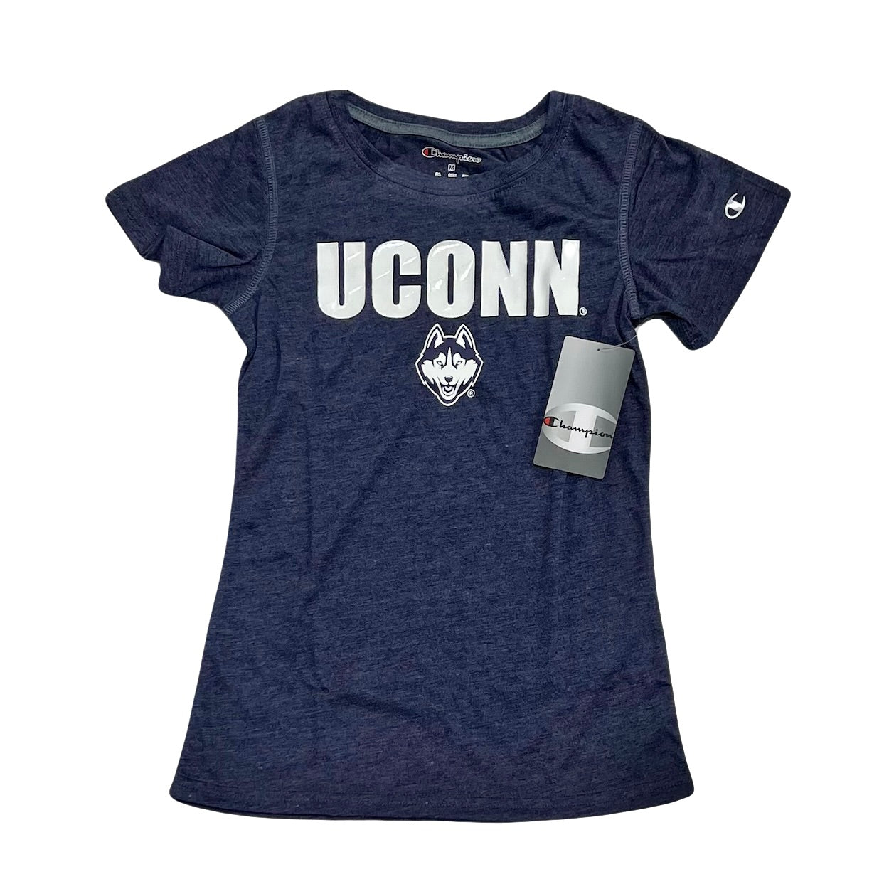 UConn Huskies Girls Blue Polyester Sports T-Shirt by Champion