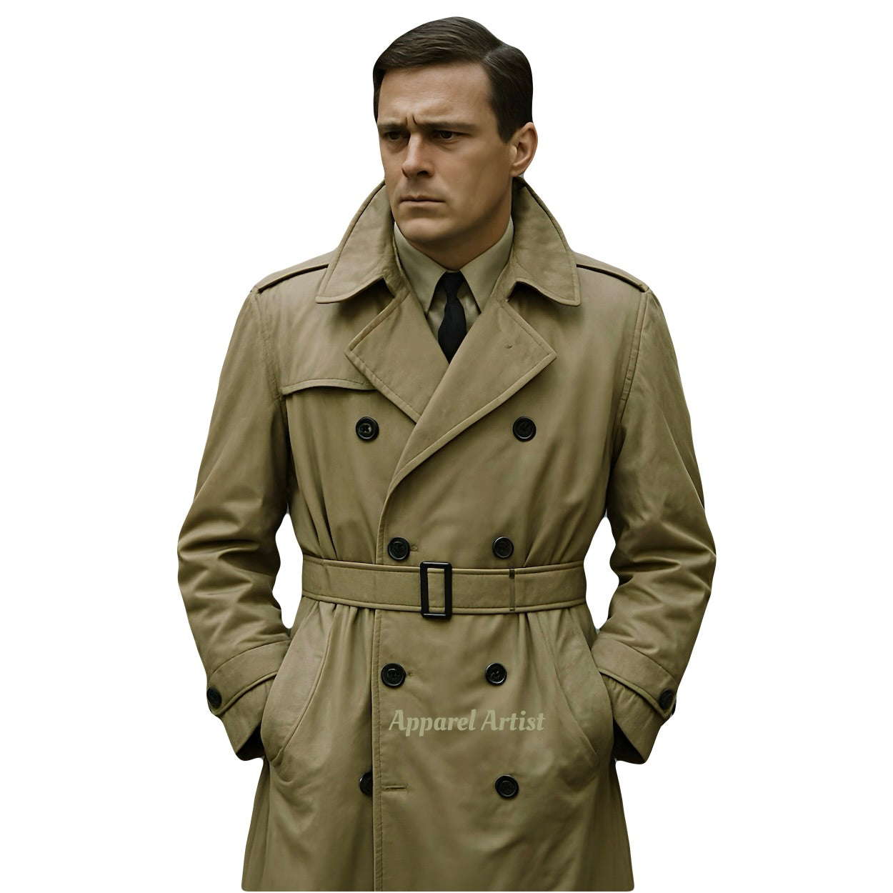 US Navy Mens Tan All Weather Trench Coat With Liner