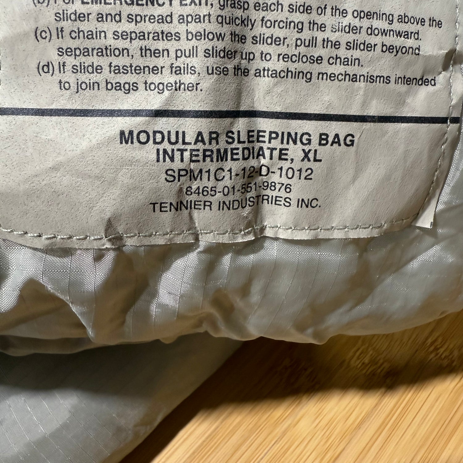 XL US Military Intermediate Cold Weather Sleeping Bag - Mummy Style USGI