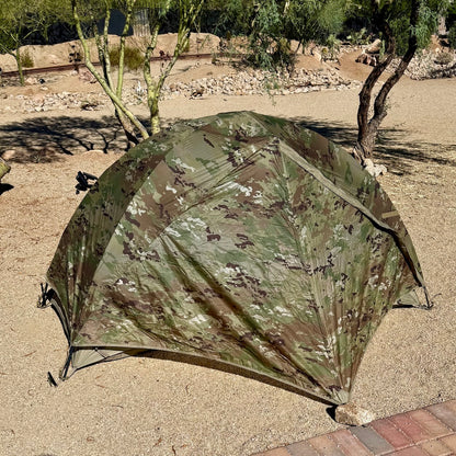 LiteFighter Combat Tent - US Army Issued One Person OCP Multicam - Ultra-Lightweight 4lbs