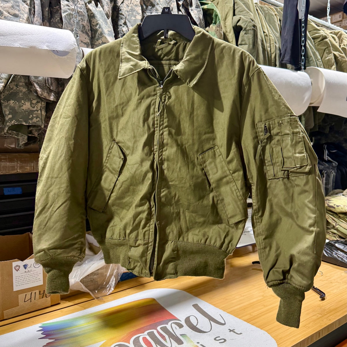 US Military Aramid Cold Weather Jacket Green Medium Regular