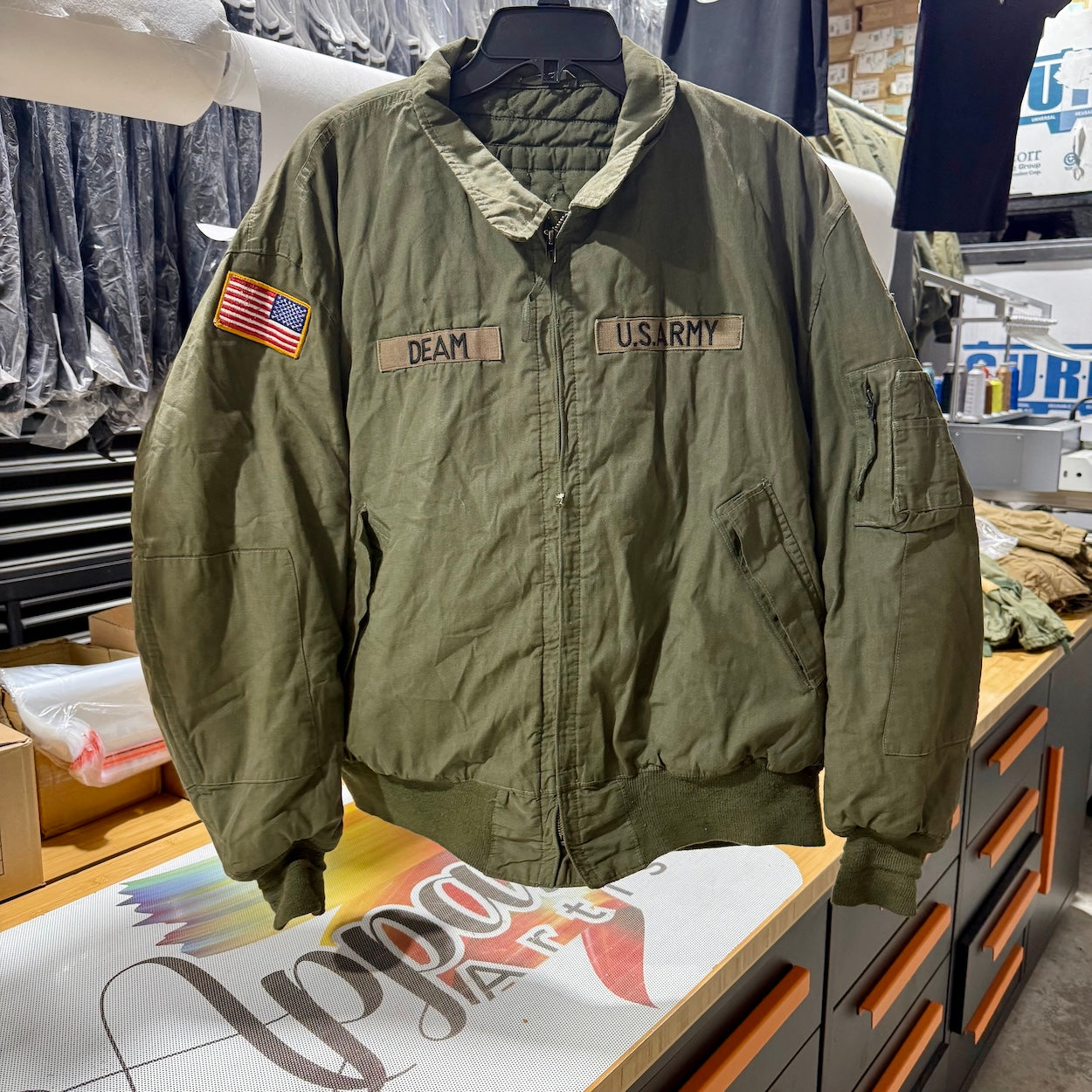 Fire Resistant Military Tanker Jacket - US Army Green XL