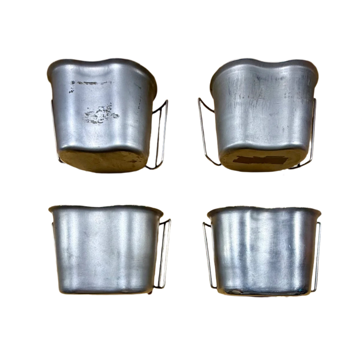 US Military Canteen Cups 4-Pack - Authentic Surplus Field Cooking Gear