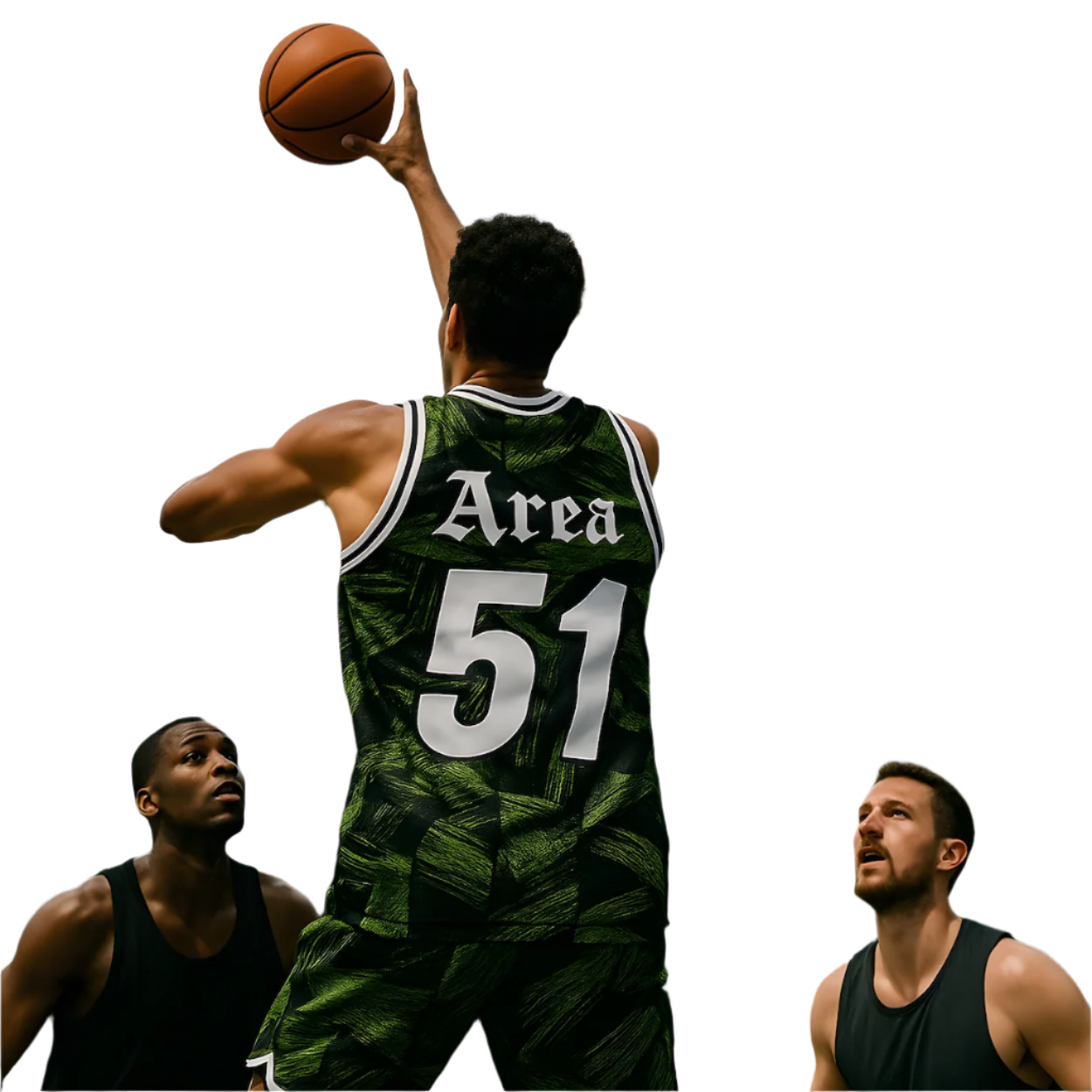 Kinda Pro Area 51 Basketball Jersey - Alien Green Sleeveless Athletic Wear