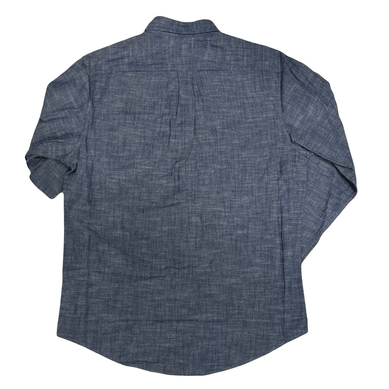 IZod Saltwater Classics Men's Button-Up Shirt - 100% Cotton Denim Blue
