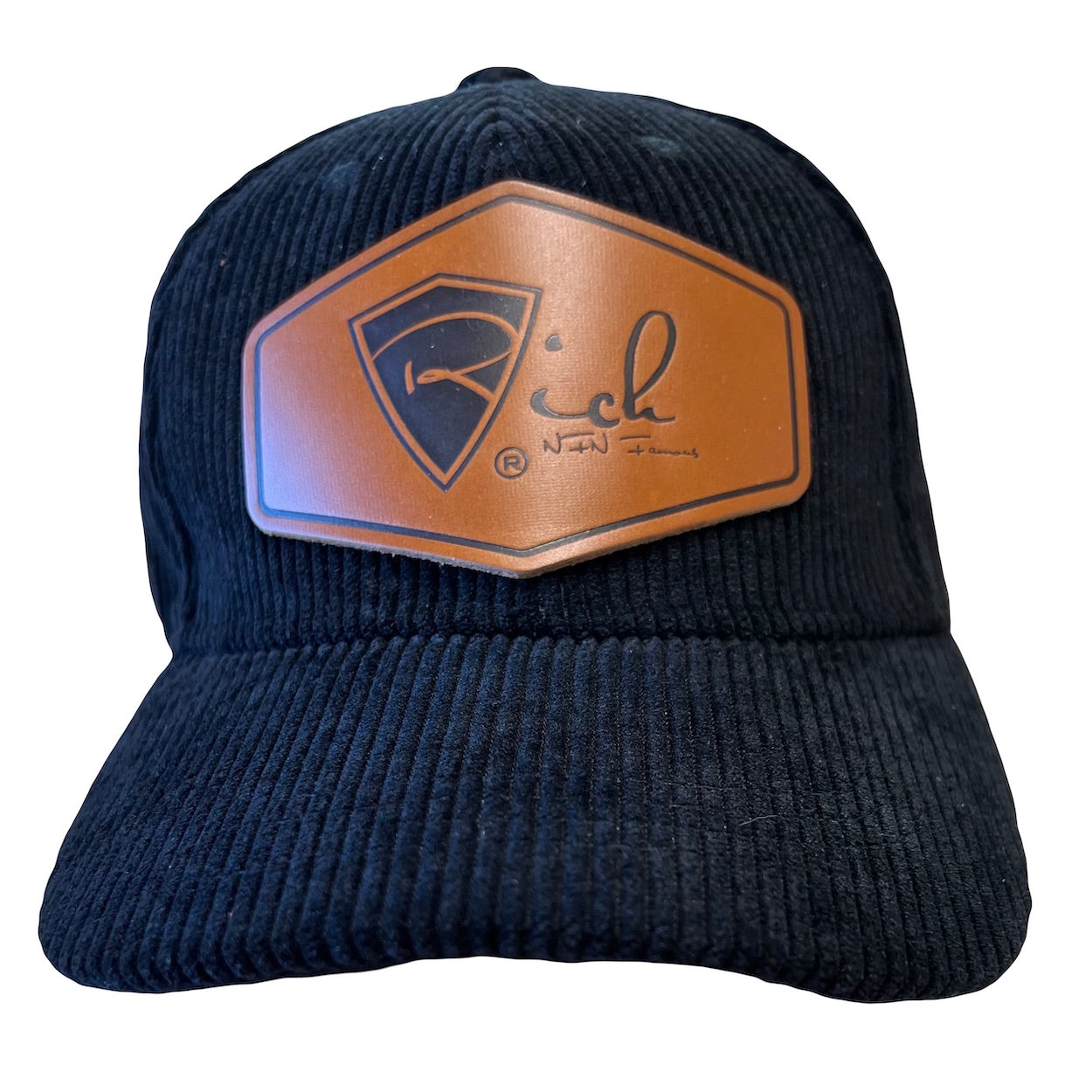 Rich n Famous Corduroy Baseball Cap - Leather Patch