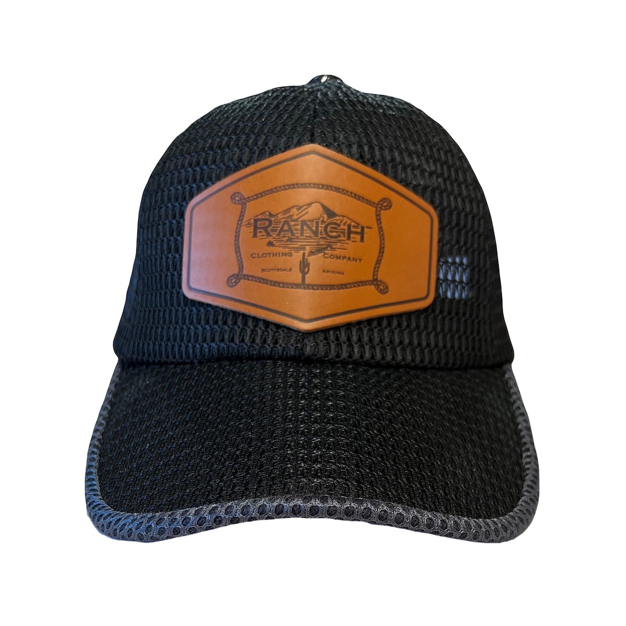 Ranch Clothing Mesh Baseball Cap with Leather Patch - 5 Colors Available