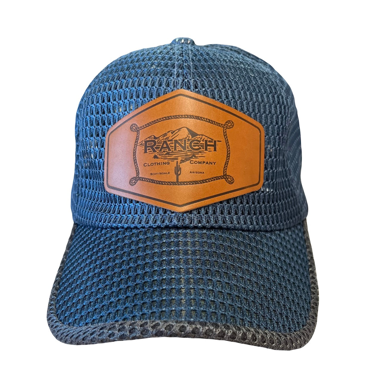 Ranch Clothing Mesh Baseball Cap with Leather Patch - 5 Colors Available