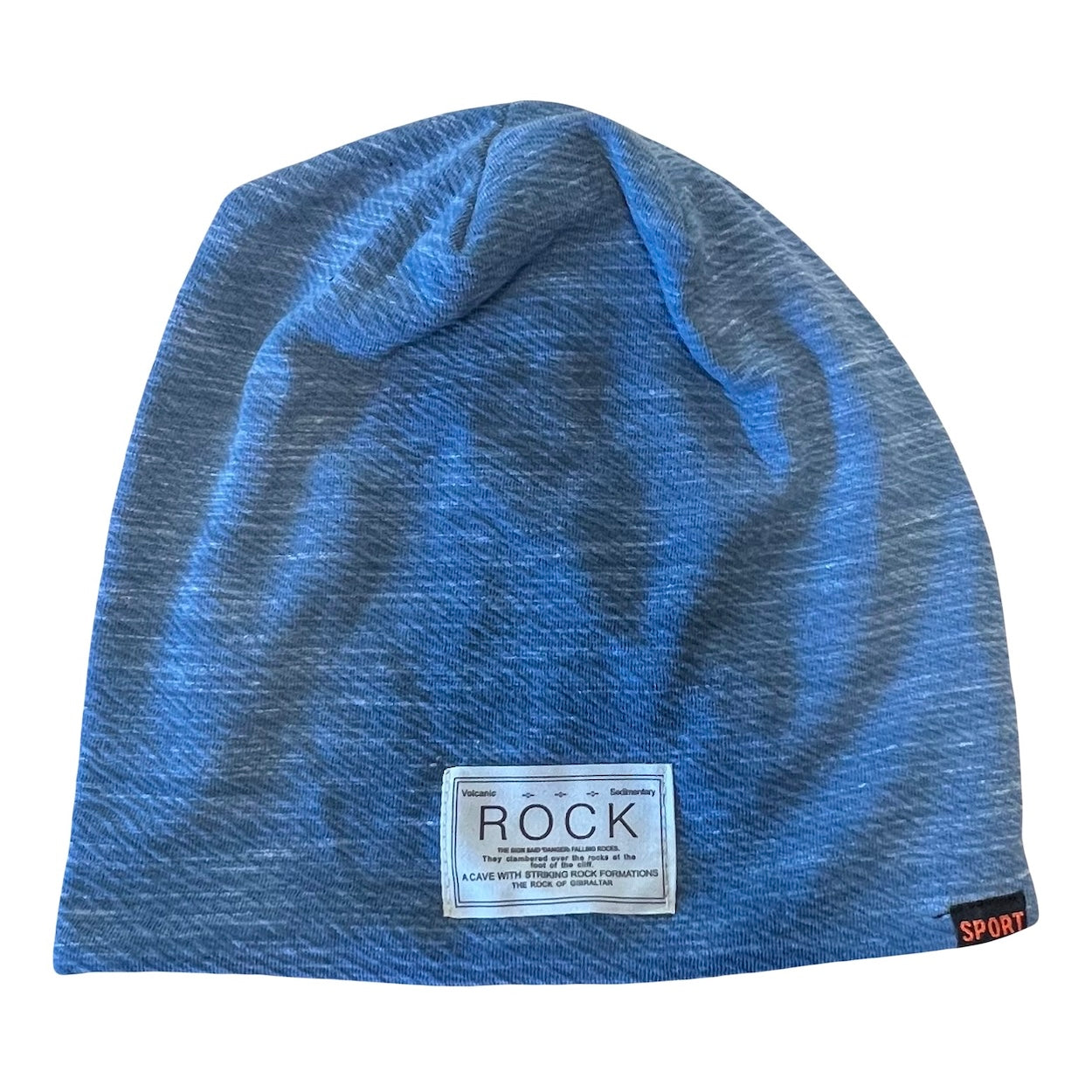 Sport Slouch Knit Beanie with Rock Label Patch - 3 Colors Available