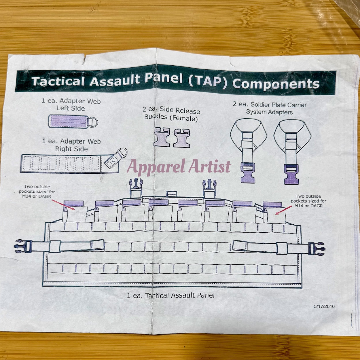 US Military T.A.P System ACU Complete With Shoulder Harness New