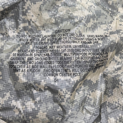 US Military Rain Poncho - ACU - Waterproof Tactical Field Gear New
