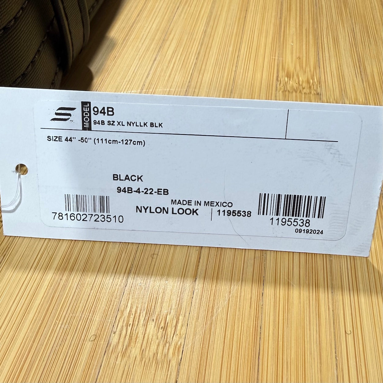 Safariland Model 94B Outer Duty Belt with 3 Point Release Buckle - Size XL