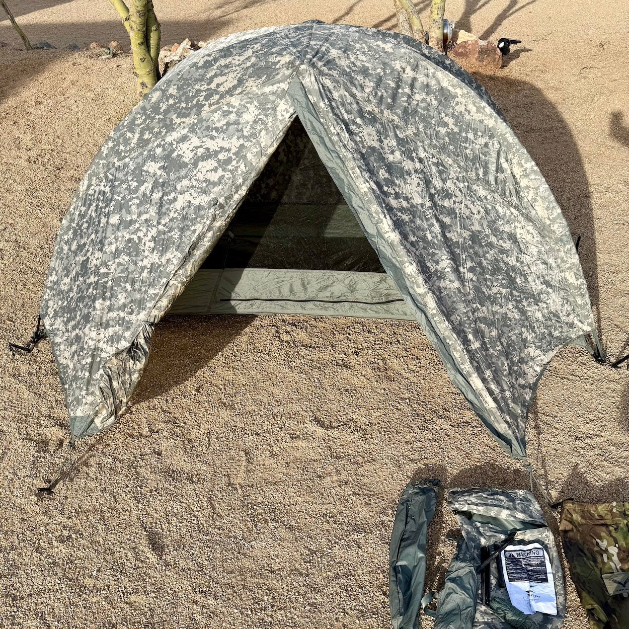 LiteFighter Tent US Army ACU Camouflage Combat One Person Tent