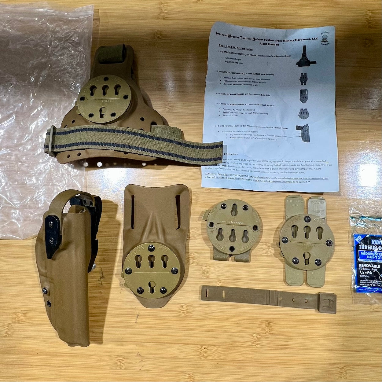 G-Code IMTH Improved Modular Tactical Holster - Right Hand Coyote Brown (New)