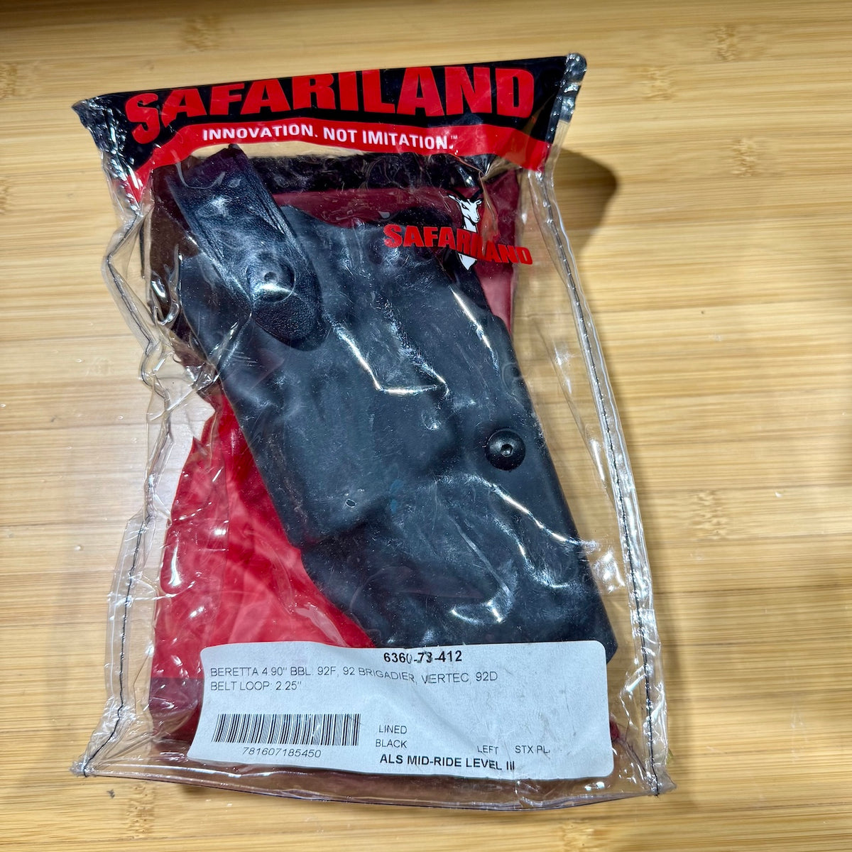 Safariland 6360 Level 3 Holster - Beretta 92/96/M9A1 Left Hand