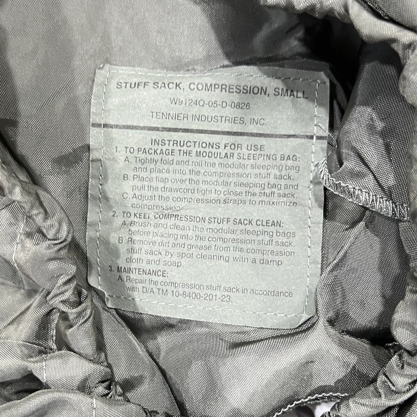 US Military Compression Stuff Sack Bag Unused Super Lite Compress anything in it
