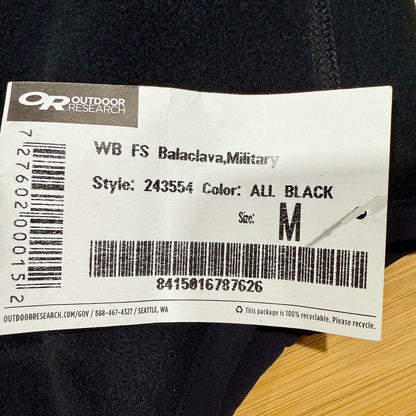 Outdoor Research FS Military Balaclava - Black (New or Issued) Medium