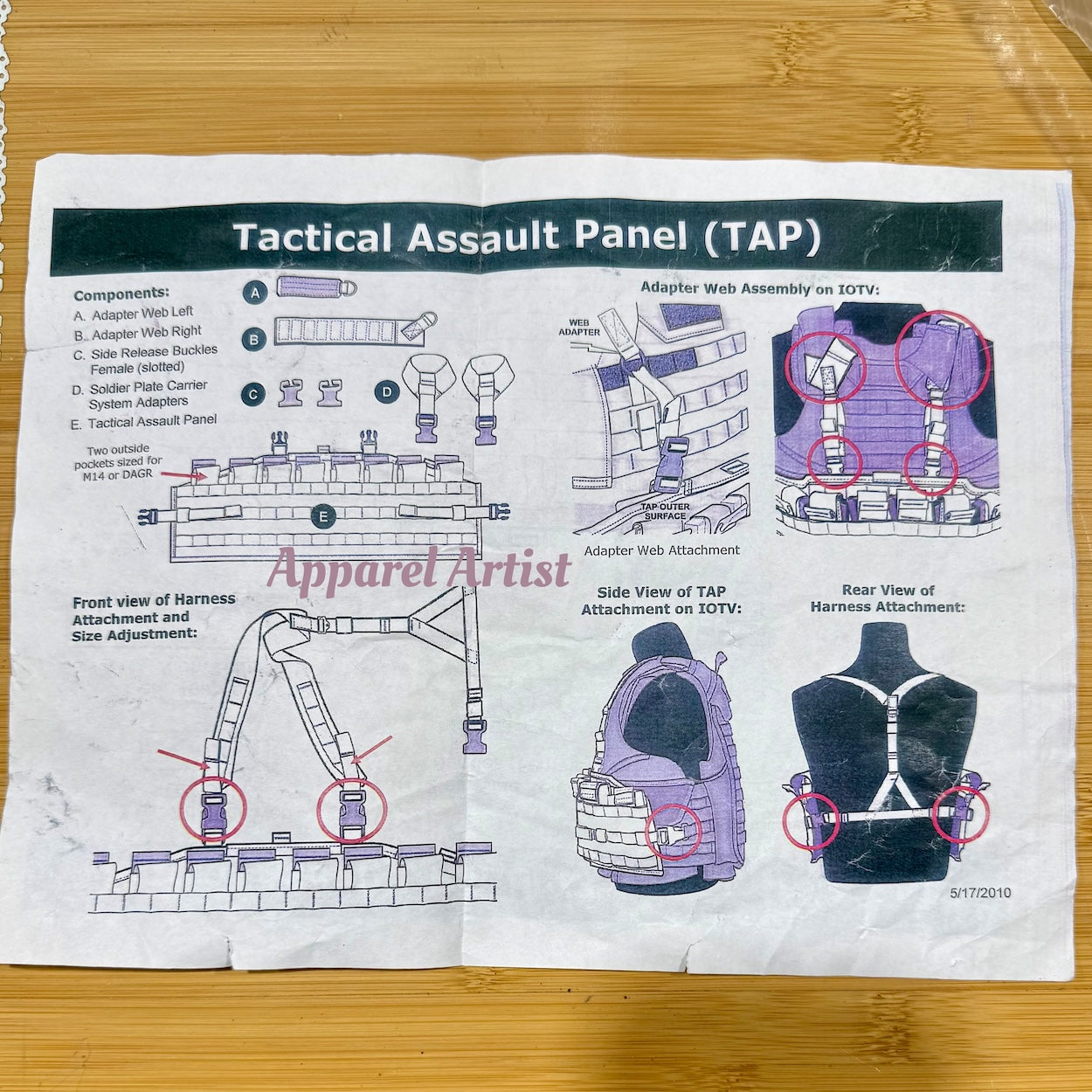 US Military T.A.P System ACU Complete With Shoulder Harness New