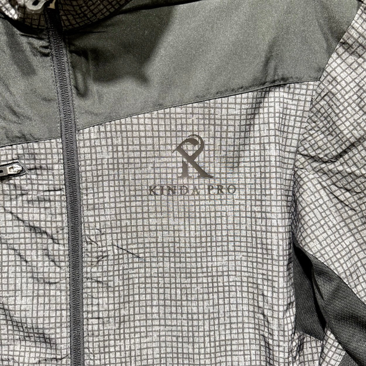 Kinda Pro Men's Black Carbon Windbreaker Jacket  Available up to 3XL