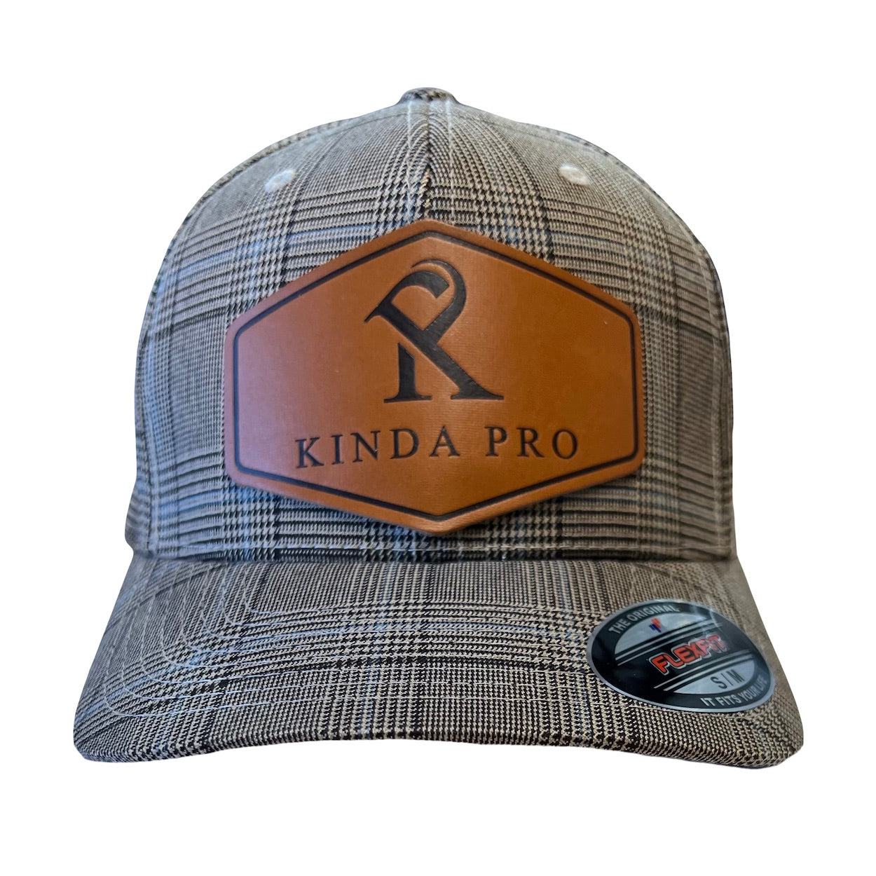 Kinda Pro FlexFit Baseball Hat with Leather Logo Patch