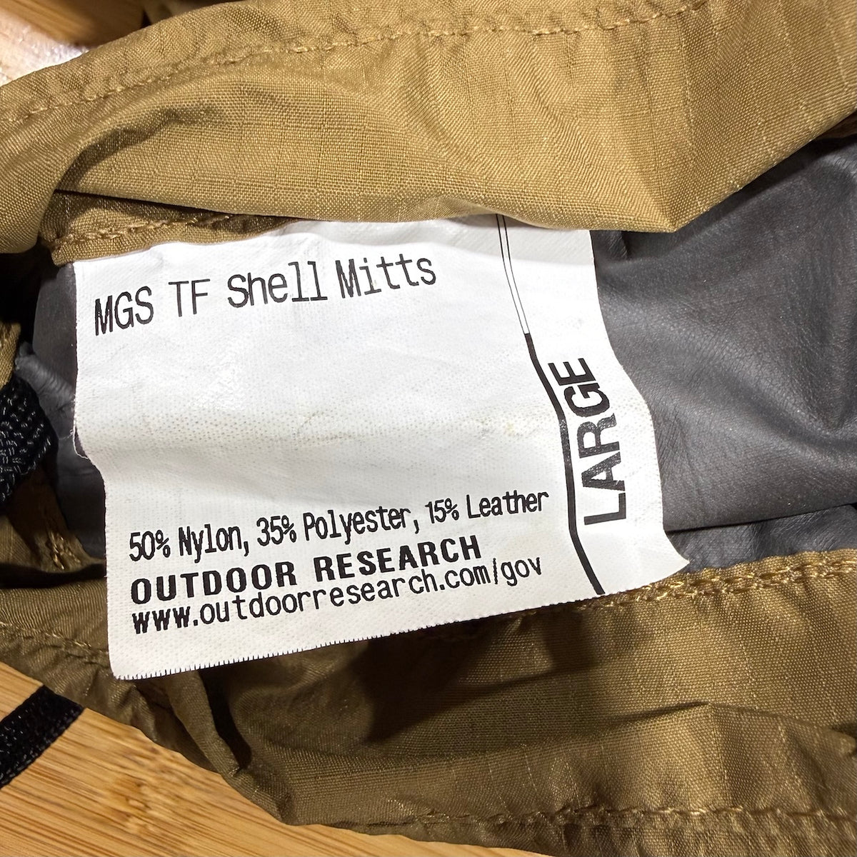 Outdoor Research MGS Shell TF Mitts | GORE-TEX Tactical Mitts | Coyote ...