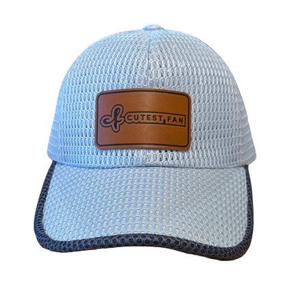 Cutest Fan Mesh Leather Patch Hat