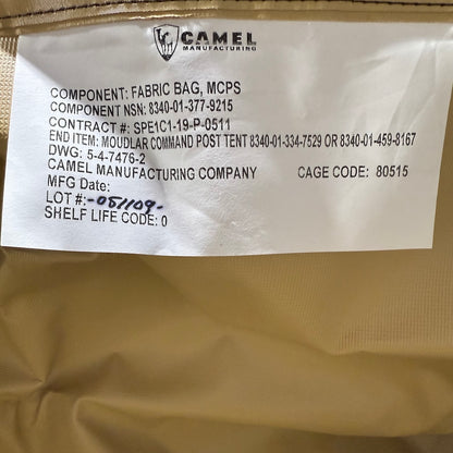 Heavy Duty Canvas Military Tent Bag - US Army Surplus 36x22x14 100lb Capacity